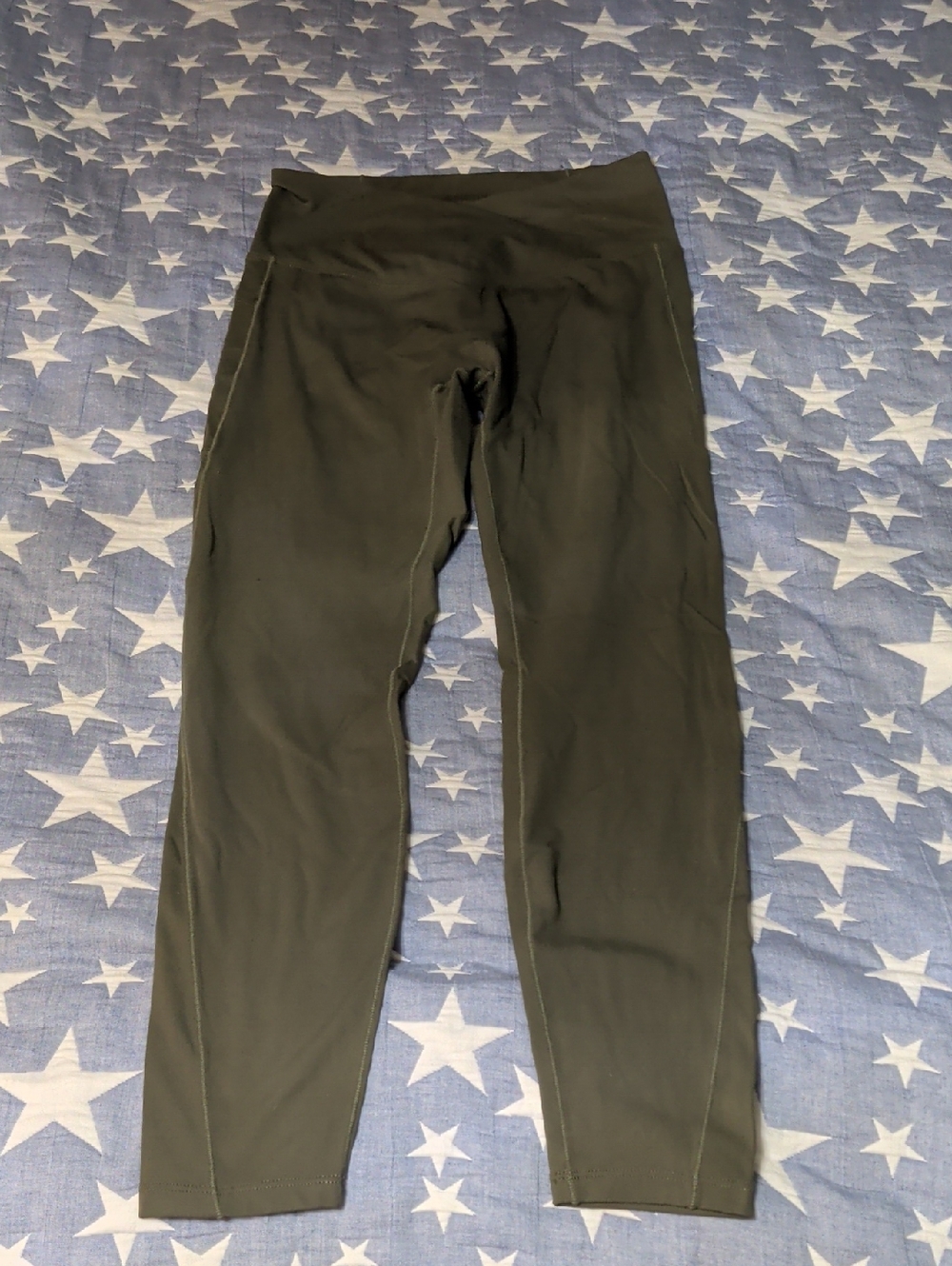 Halara Pocket Cross Waist Leggings Medium Olive Green